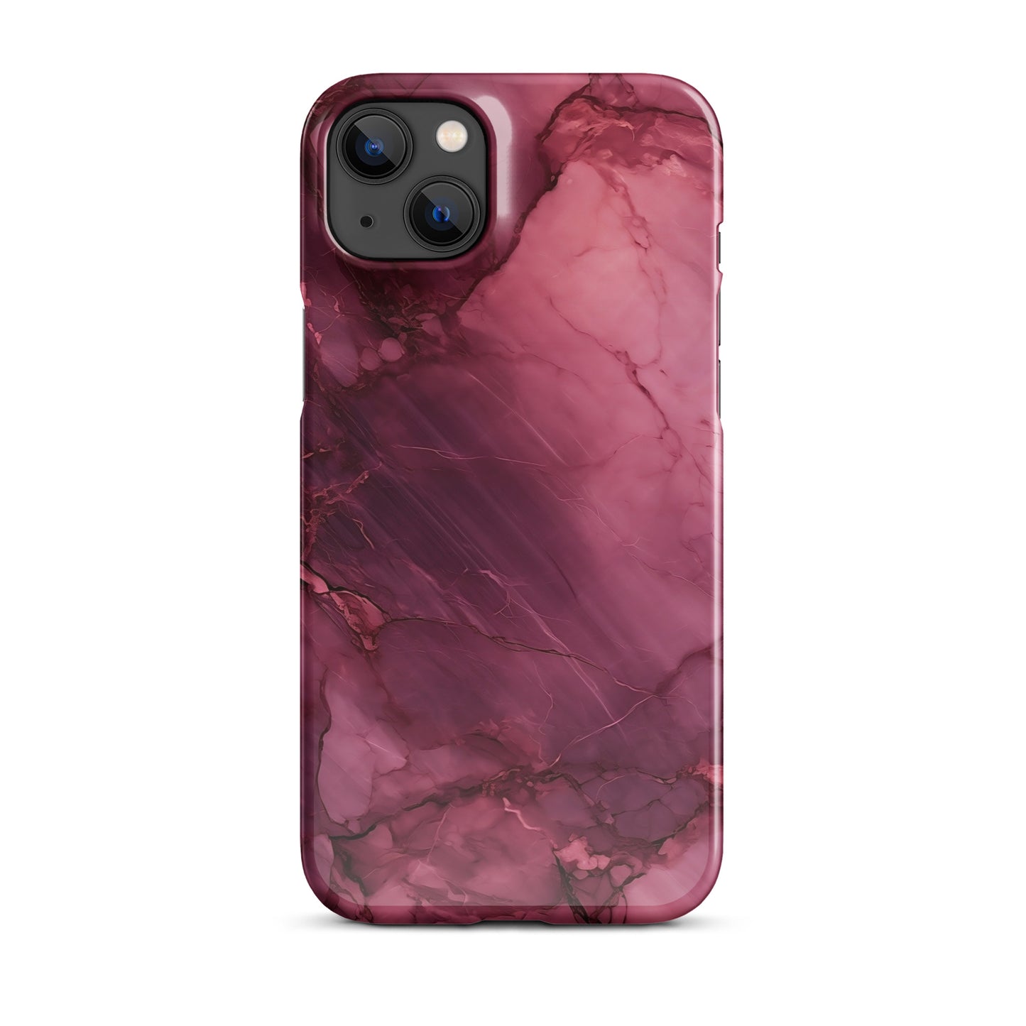 Bordeaux Pink | Dark Pink Marble iPhone Case