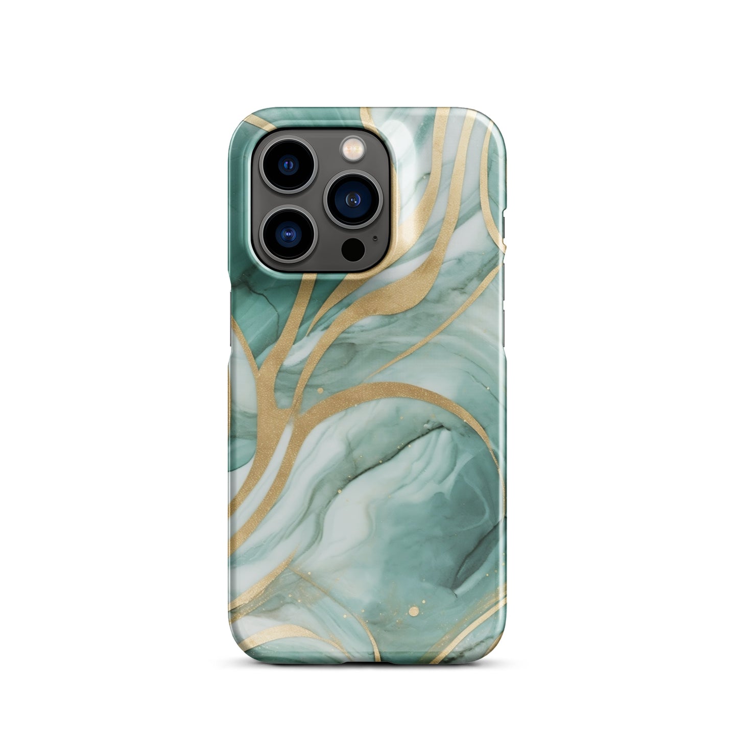 Mint Latte | Green & Gold iPhone Case