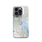 Angel Mist | White & Light Blue Gold Marble iPhone Case