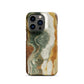 Geode Scale | Amber & Green Marble iPhone Case