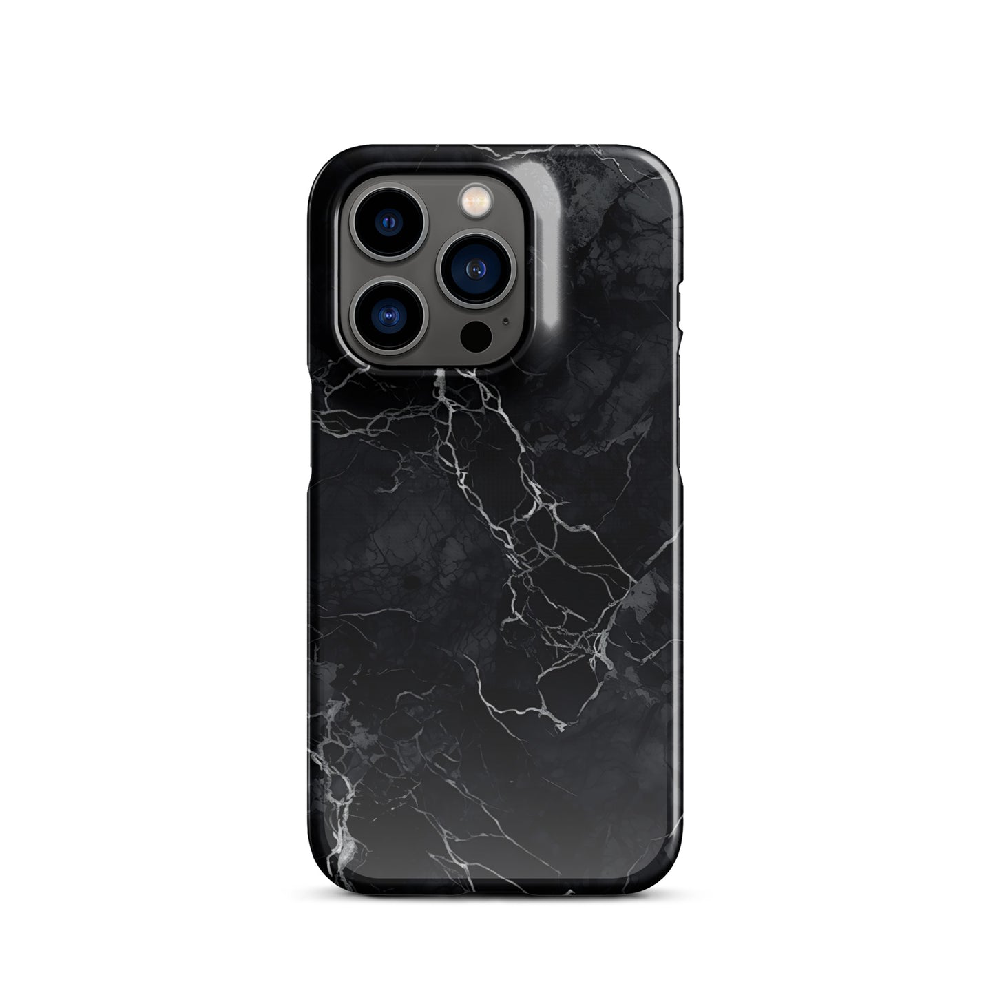 Onyx Opulence | Black Marble Design iPhone Case