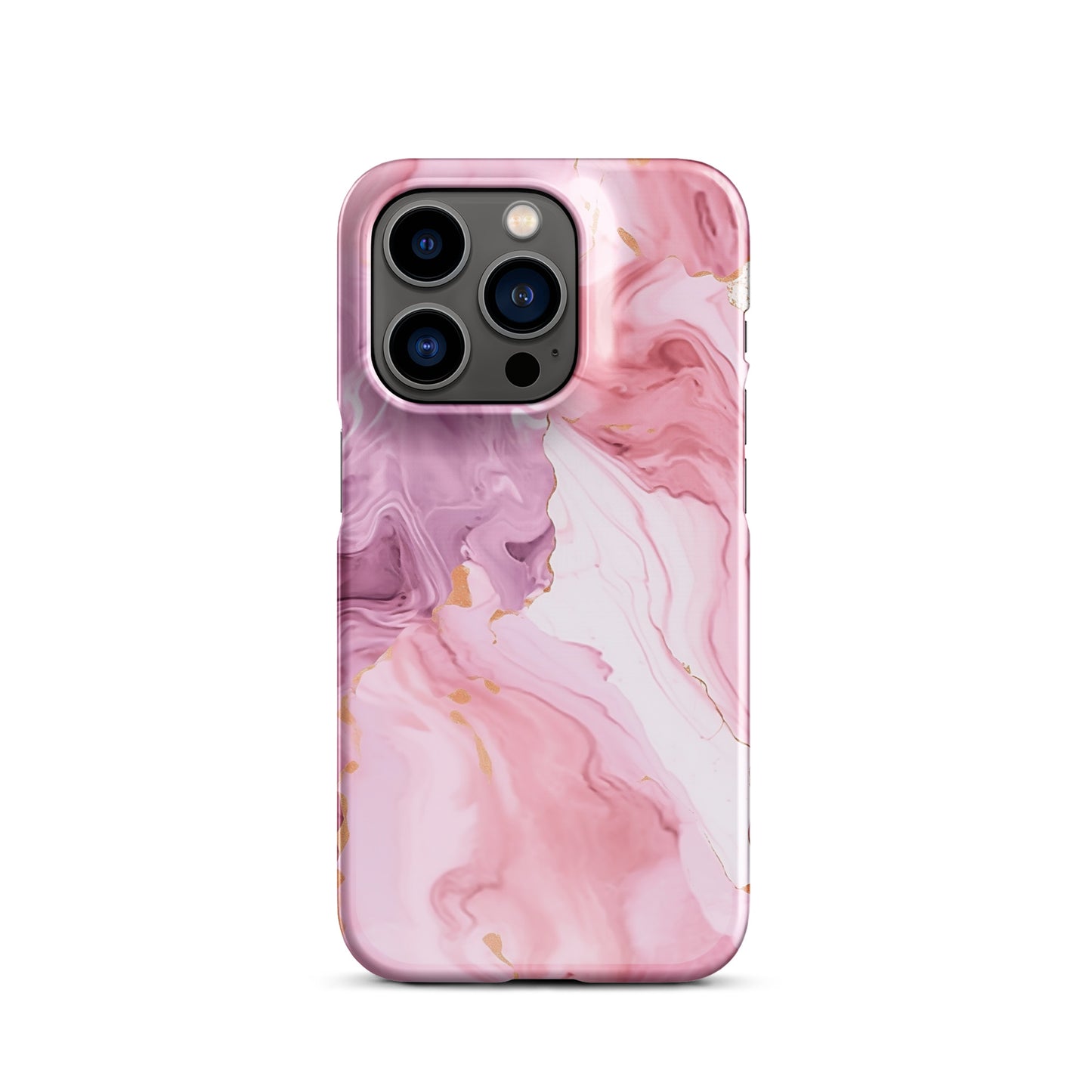 Petal Veins | Pink Marble Color Design iPhone Case