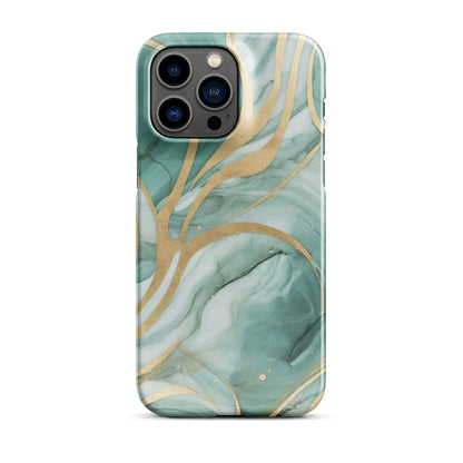 Mint Latte | Green & Gold iPhone Case