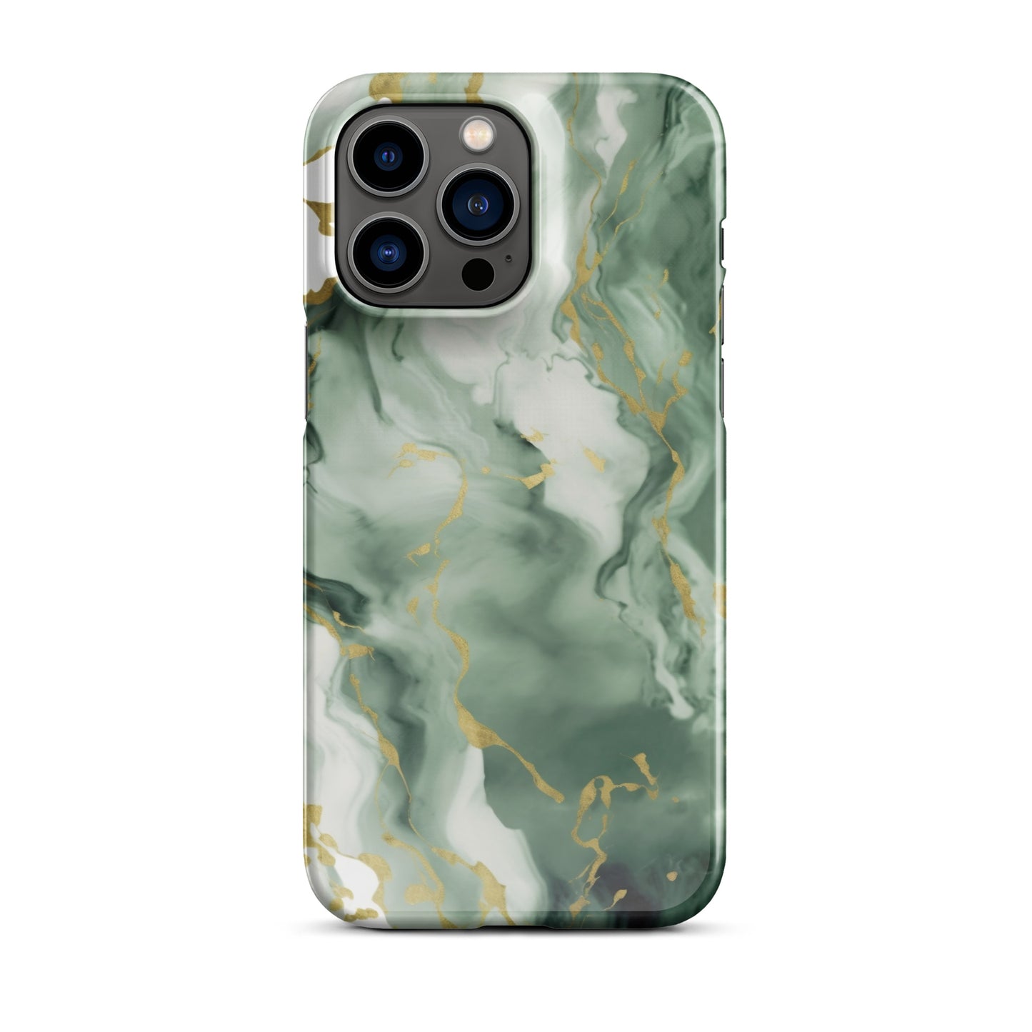 Matcha | Dark Green & Gold iPhone Case