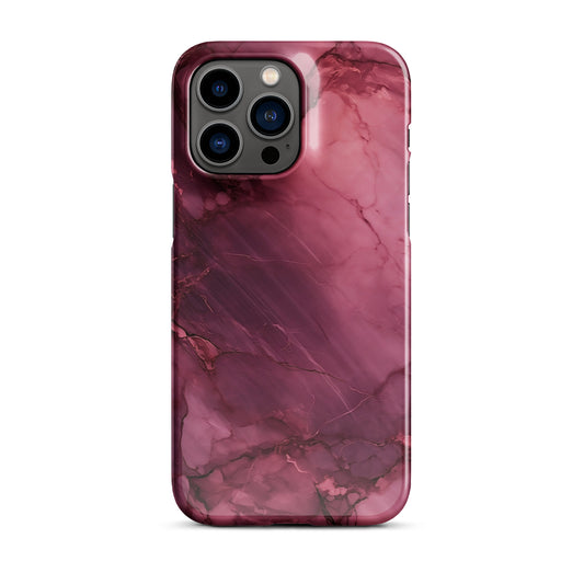 Bordeaux Pink | Dark Pink Marble iPhone Case