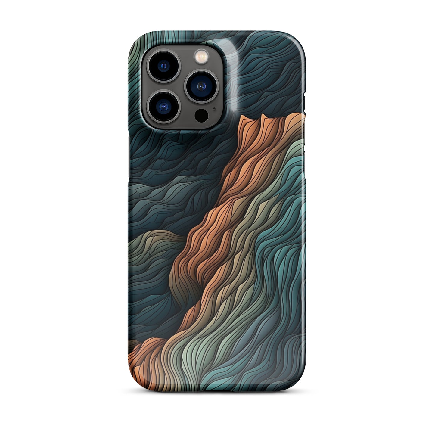 Opulent Ridges | Mountainous Ridges Multi Color Design iPhone Case