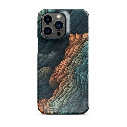Opulent Ridges | Mountainous Ridges Multi Color Design iPhone Case
