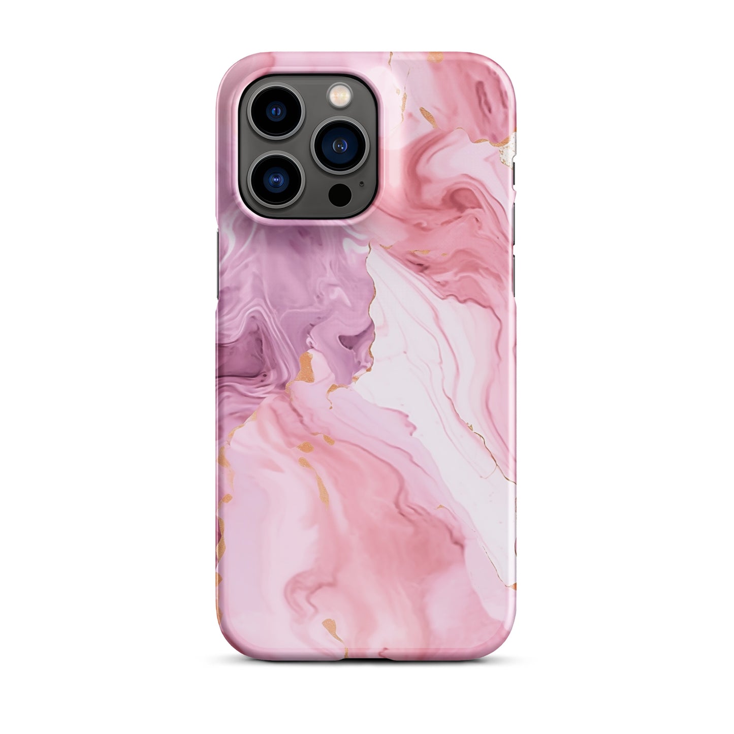Petal Veins | Pink Marble Color Design iPhone Case