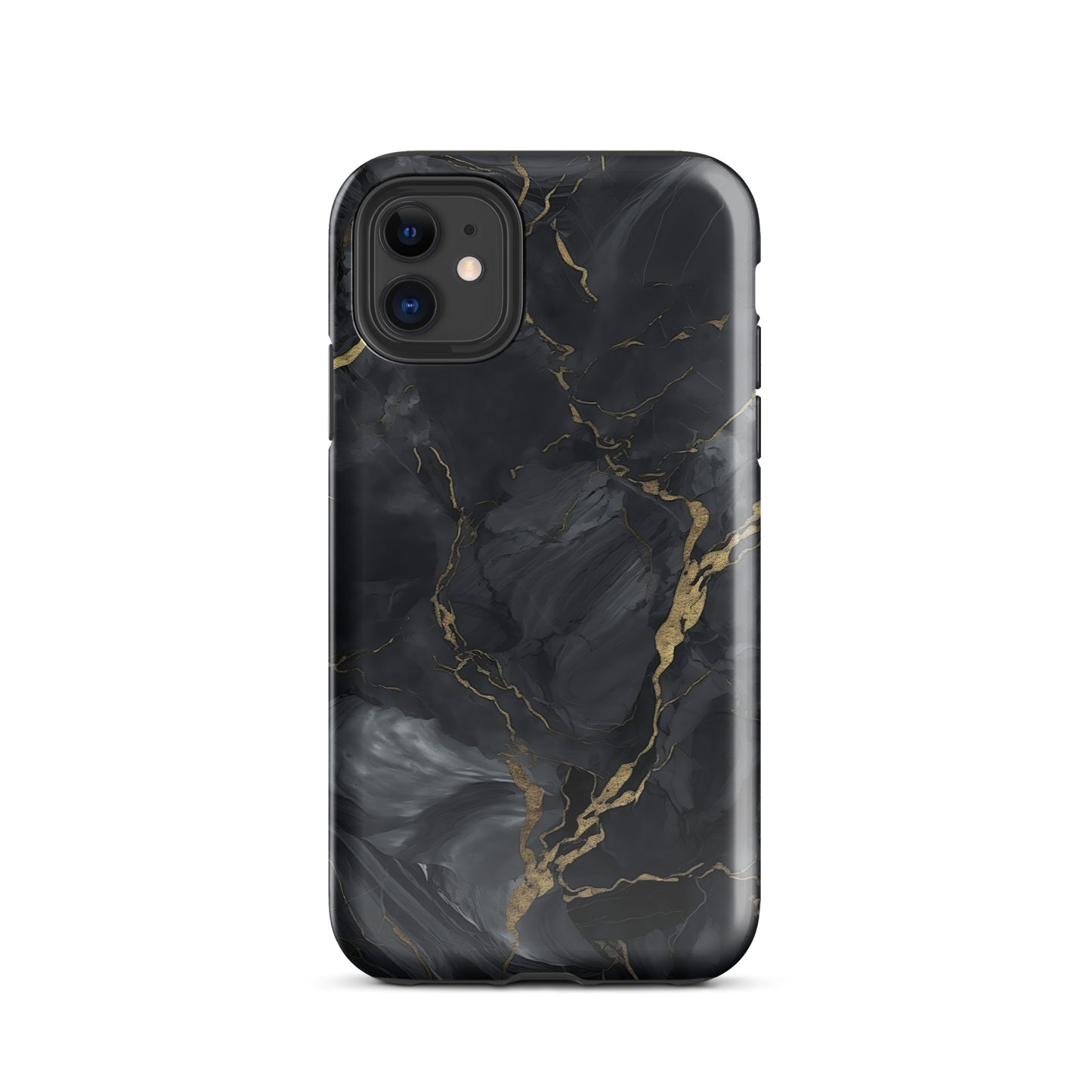 Obsidian Aurum | Black & Gold Marble Design Tough iPhone Case