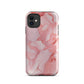 Coral Whispers | Pink & Coral Marble Design Tough iPhone Case
