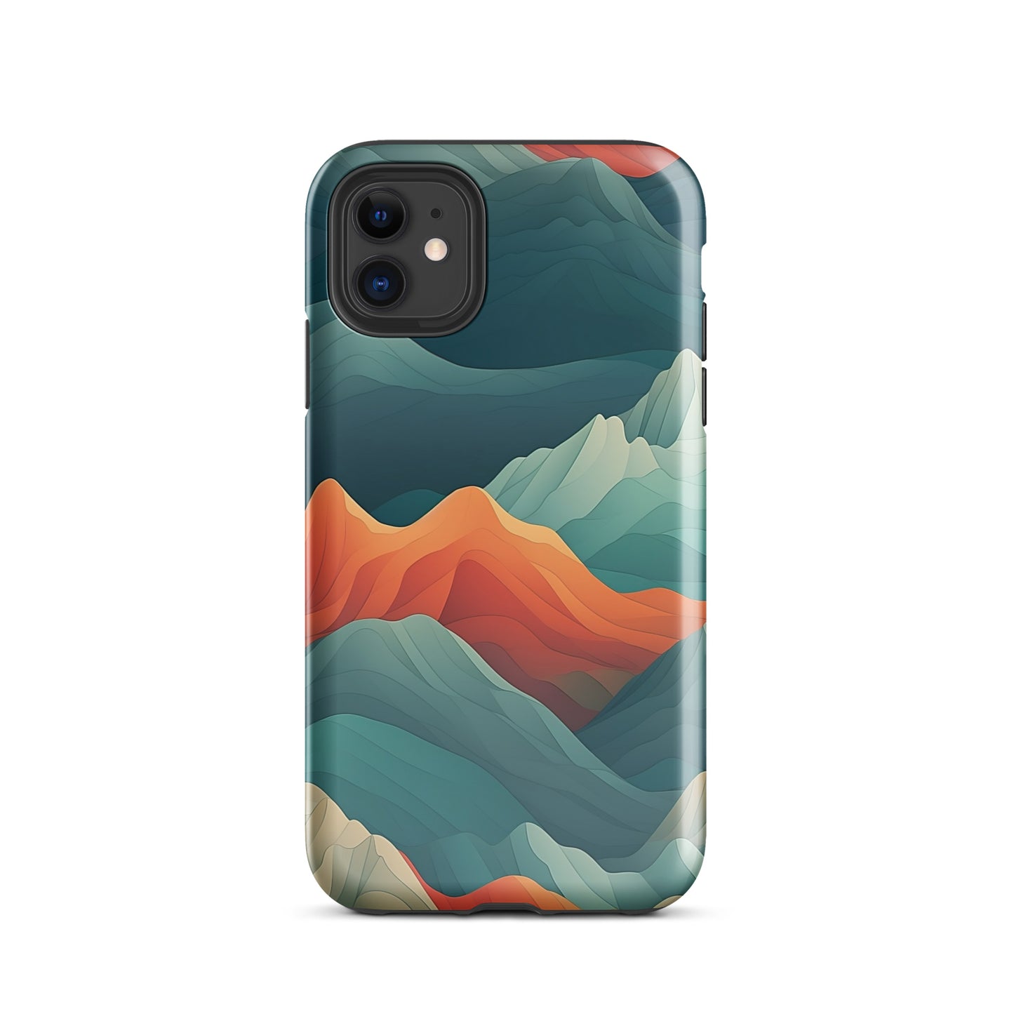 Iridescent Mountains | Multi Color Mountains Design Tough iPhone Case