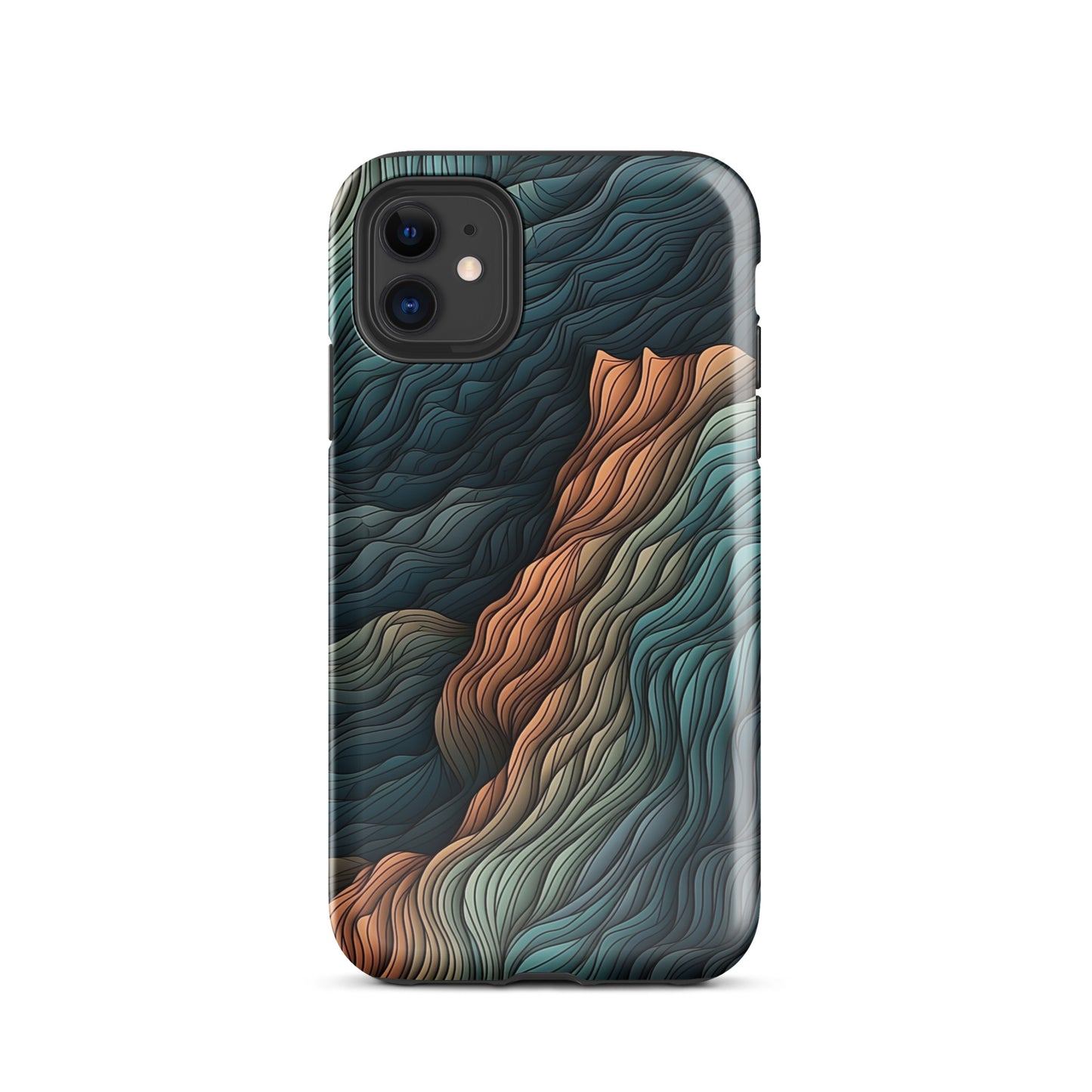 Opulent Ridges | Mountainous Ridges Multi Color Design Tough iPhone Case