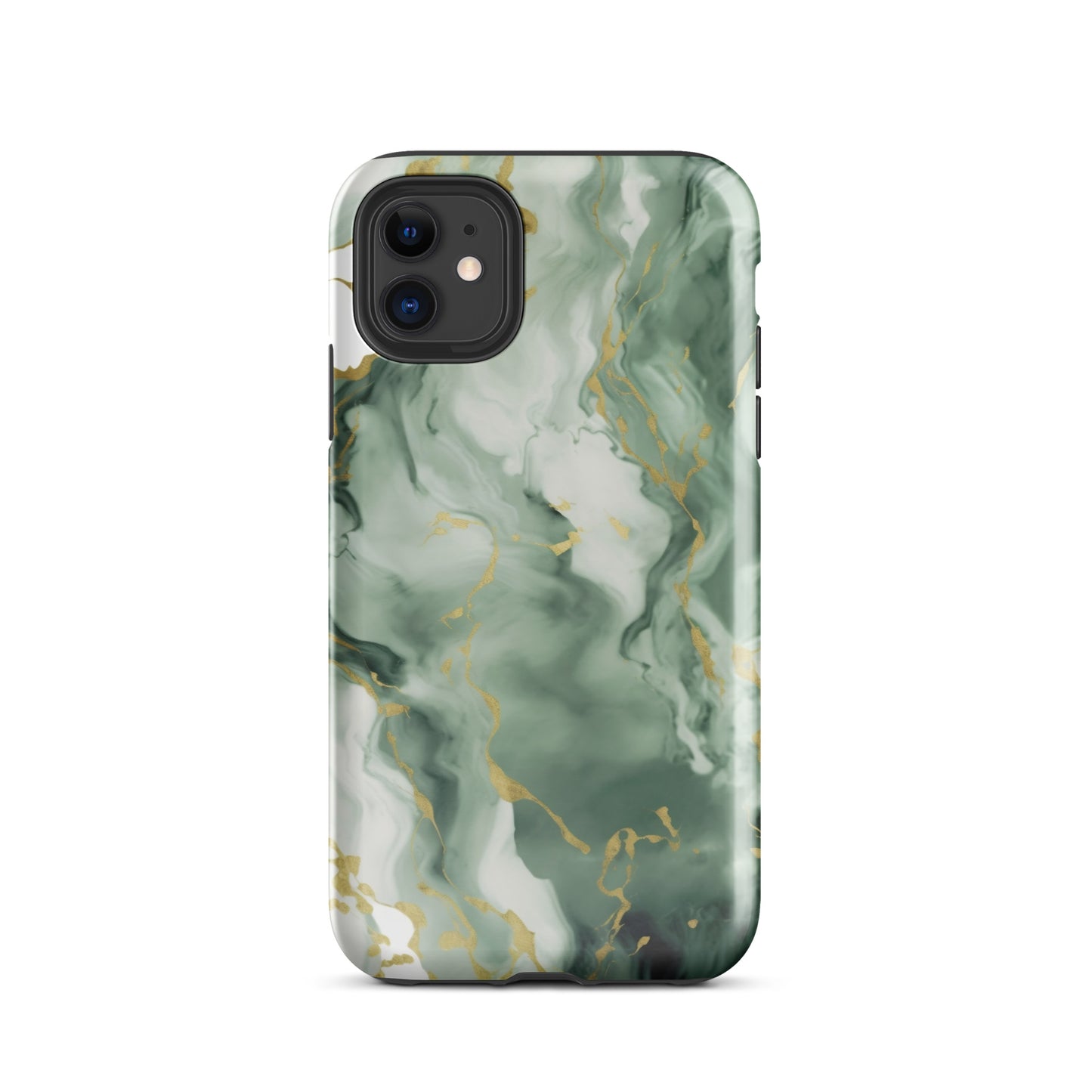 Matcha | Dark Green & Gold Tough iPhone Case
