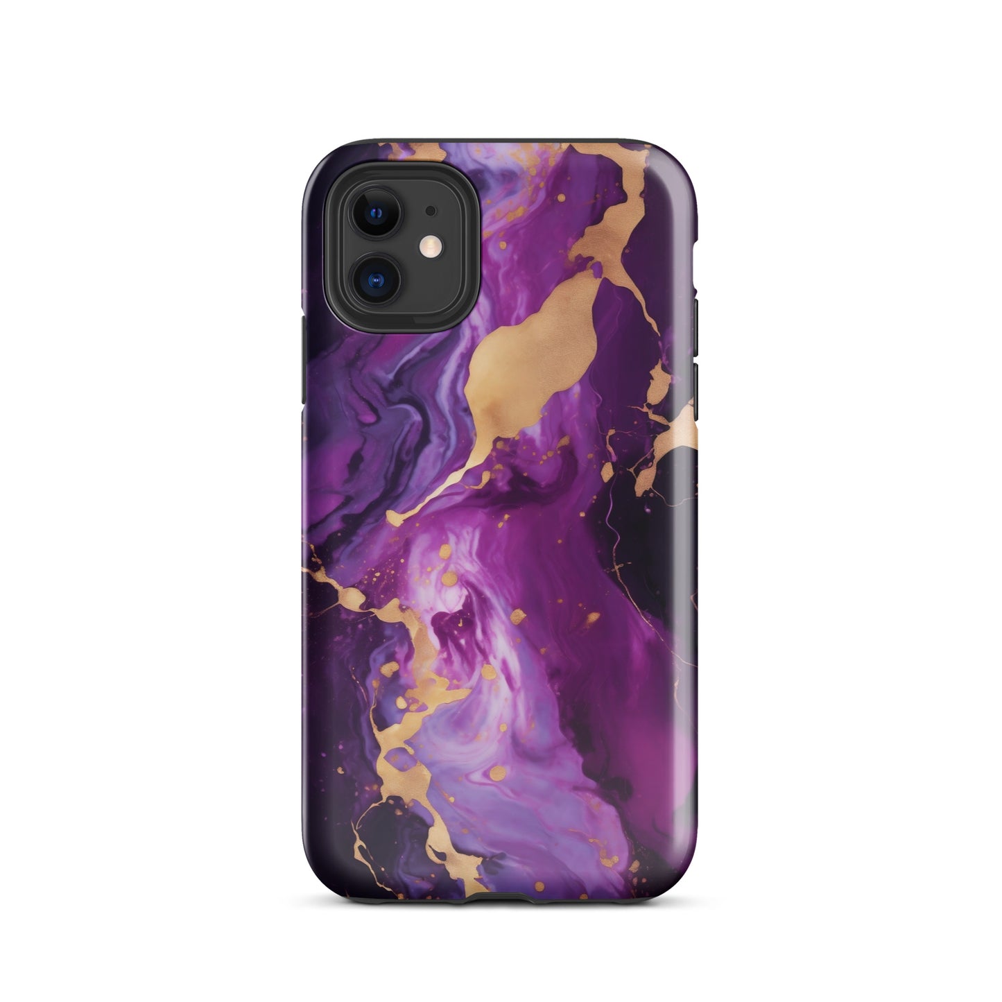 Abyss | Purple & Gold Marble Tough iPhone Case