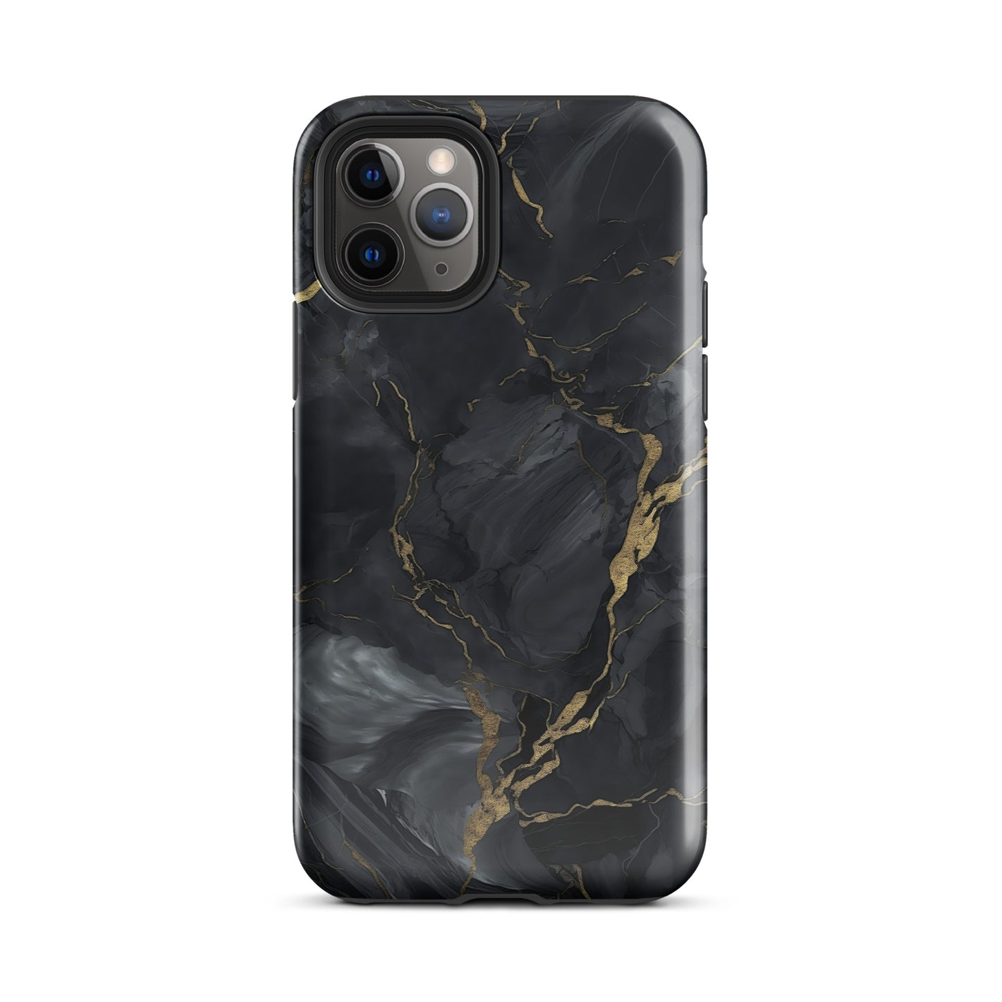 Obsidian Aurum | Black & Gold Marble Design Tough iPhone Case