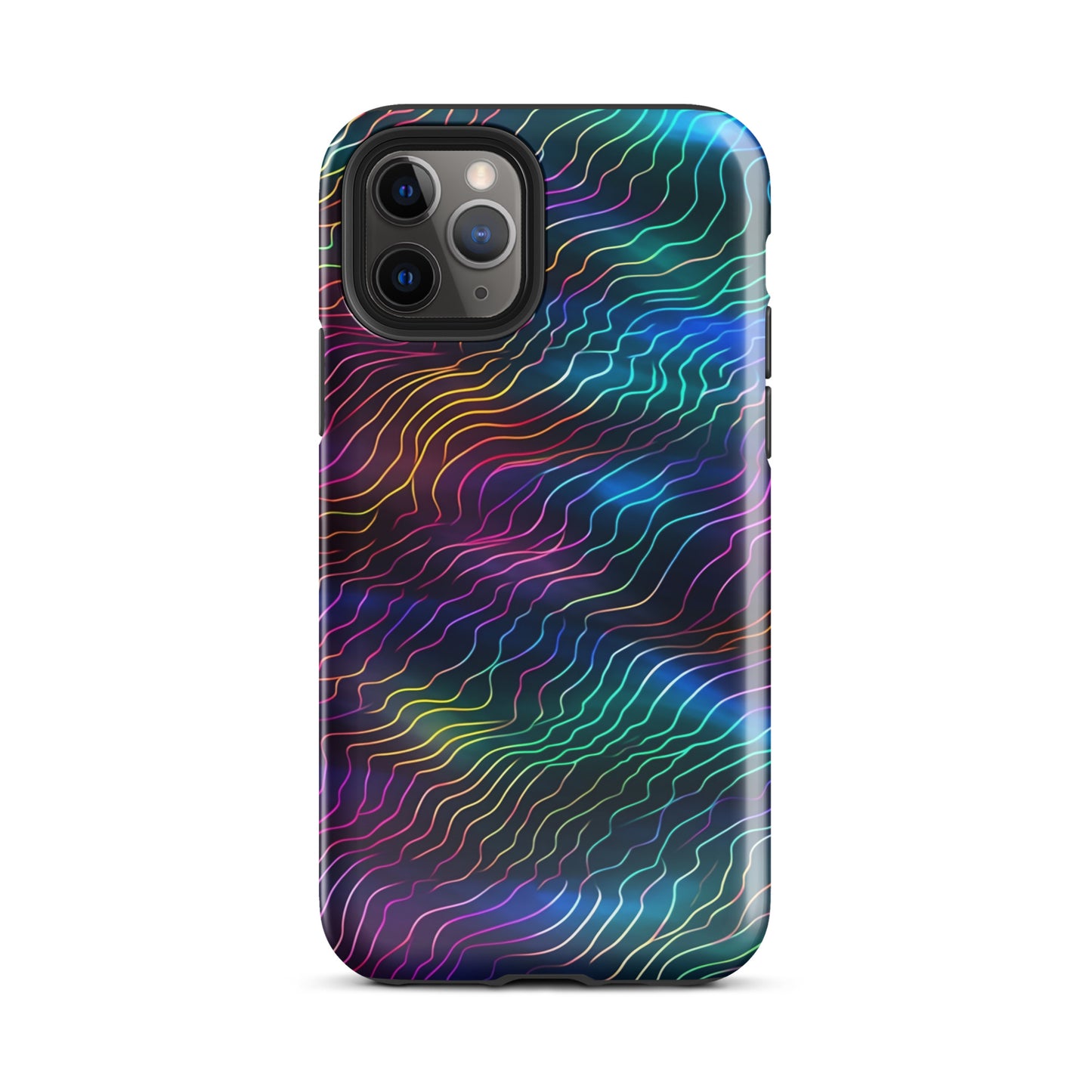 Sonic Resonance | Multi Color Dimension Sound Waves Tough iPhone Case