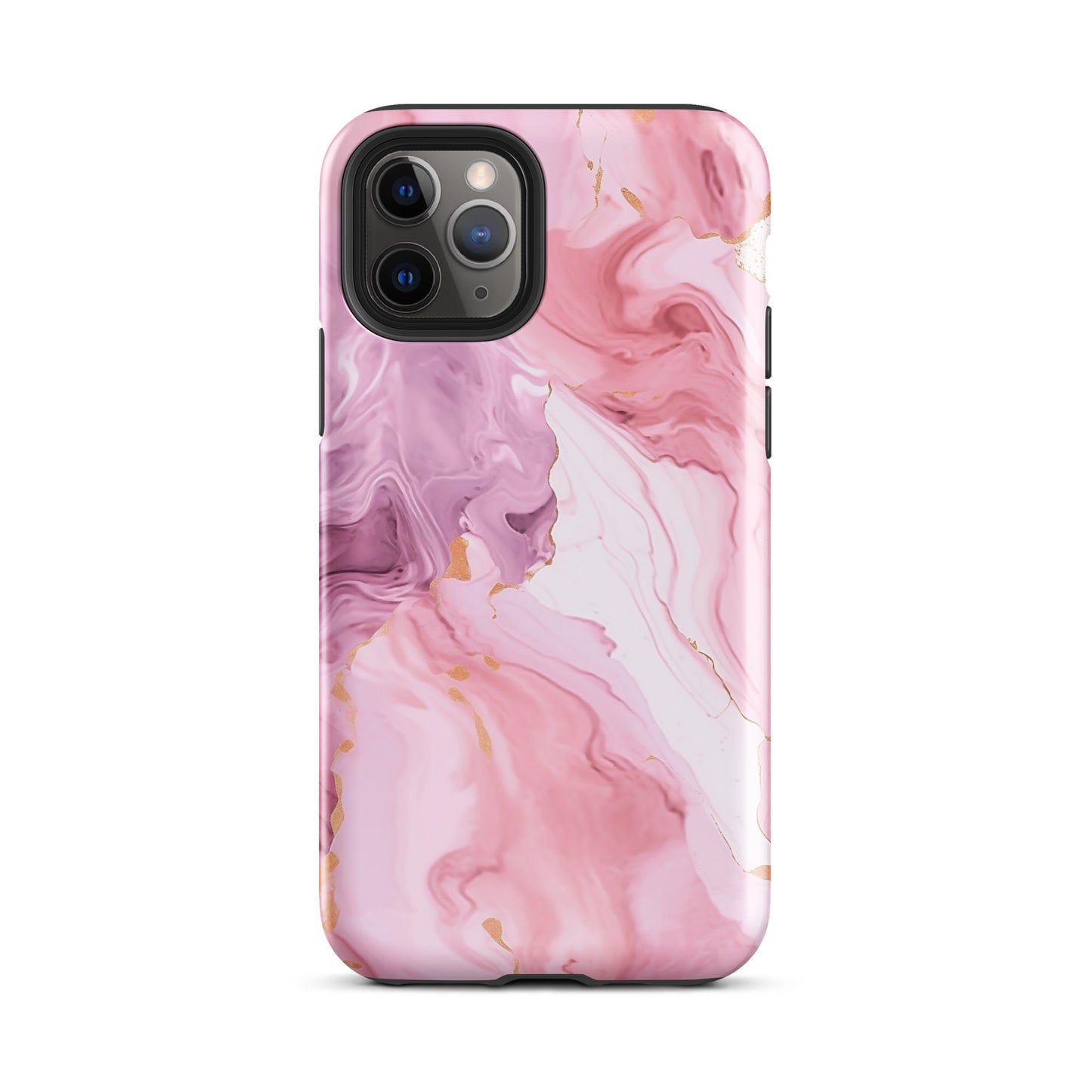 Petal Veins | Pink Marble Color Designs Tough iPhone Case