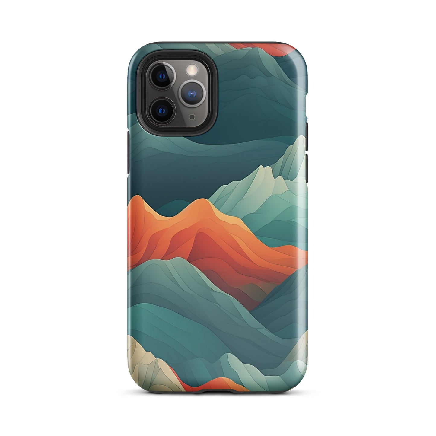 Iridescent Mountains | Multi Color Mountains Design Tough iPhone Case