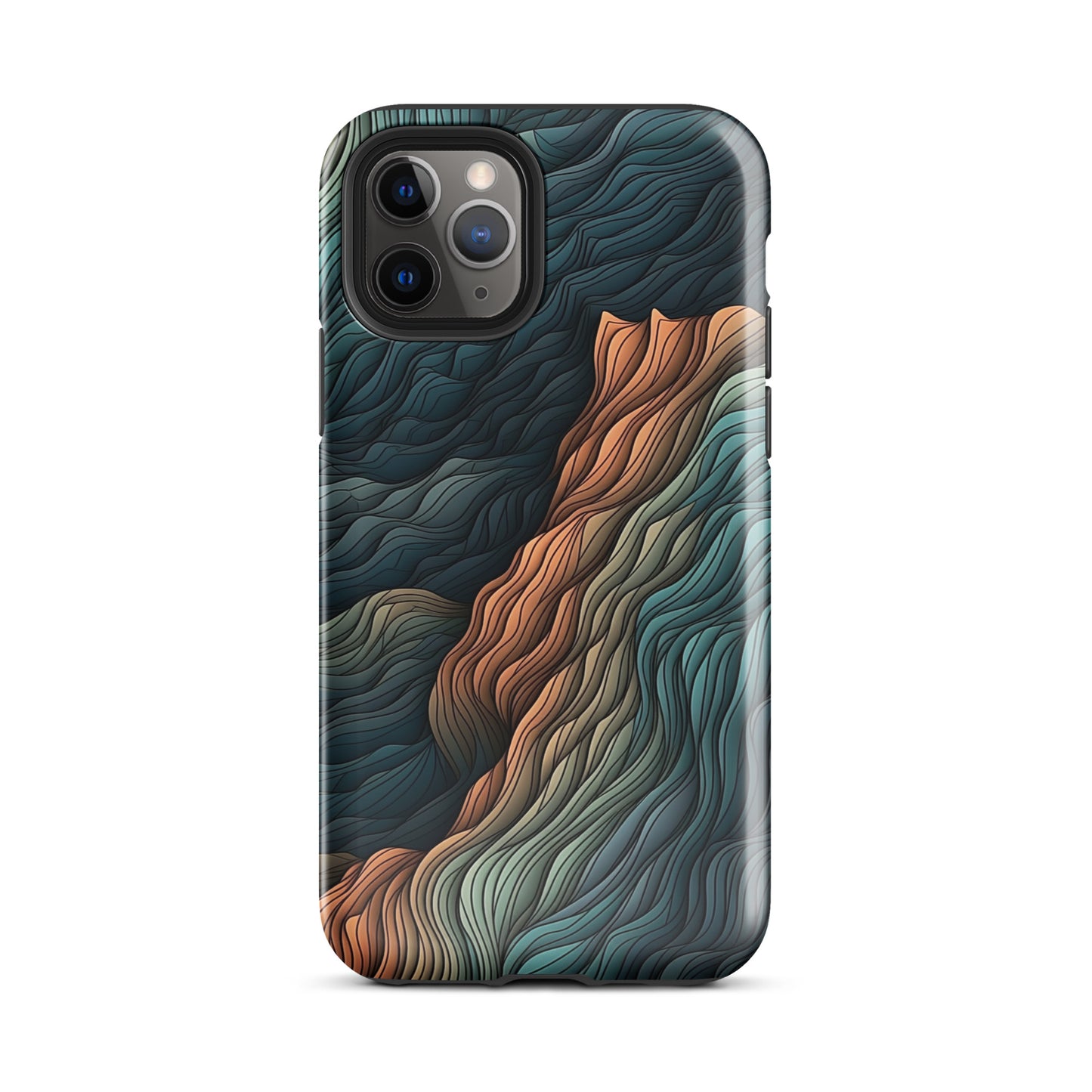 Opulent Ridges | Mountainous Ridges Multi Color Design Tough iPhone Case