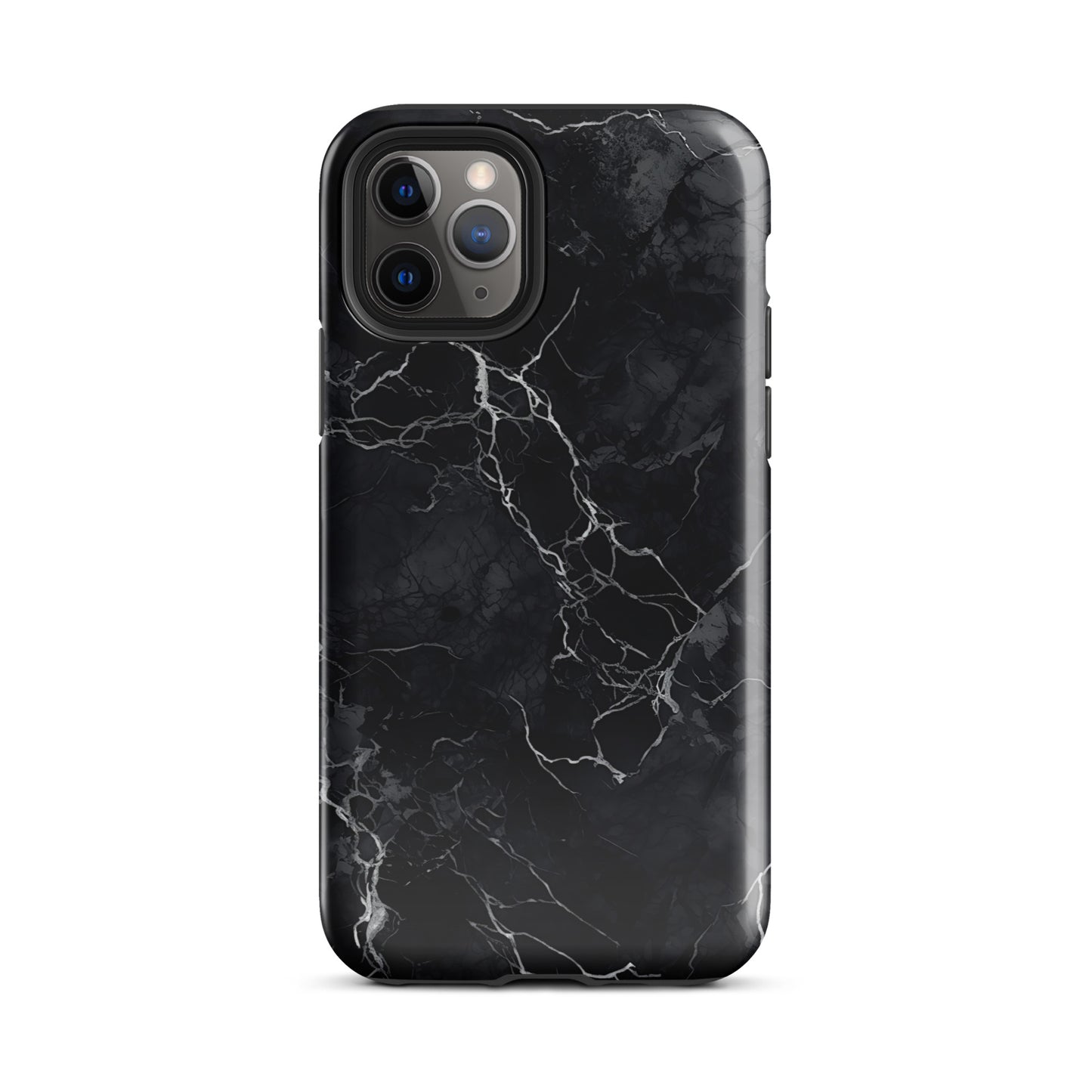 Onyx Opulence | Black Marble Design Tough iPhone Case