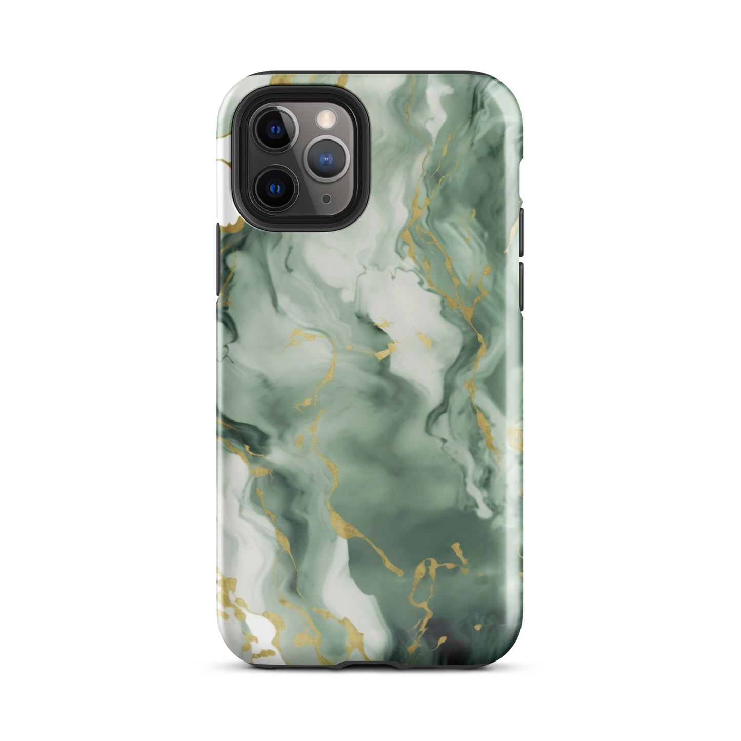 Matcha | Dark Green & Gold Tough iPhone Case