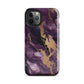 Eclipse | Black Purple & Gold Marble Tough iPhone Case