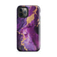 Abyss | Purple & Gold Marble Tough iPhone Case
