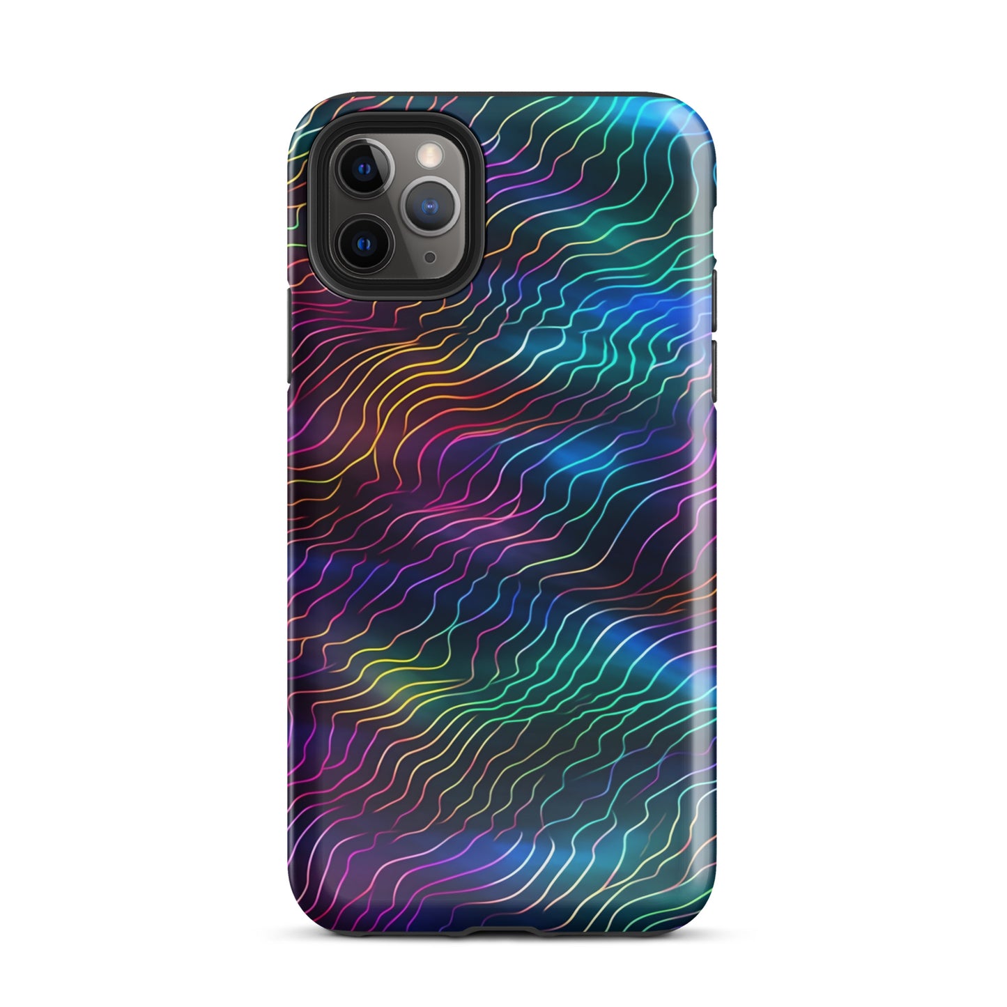 Sonic Resonance | Multi Color Dimension Sound Waves Tough iPhone Case