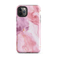 Petal Veins | Pink Marble Color Designs Tough iPhone Case