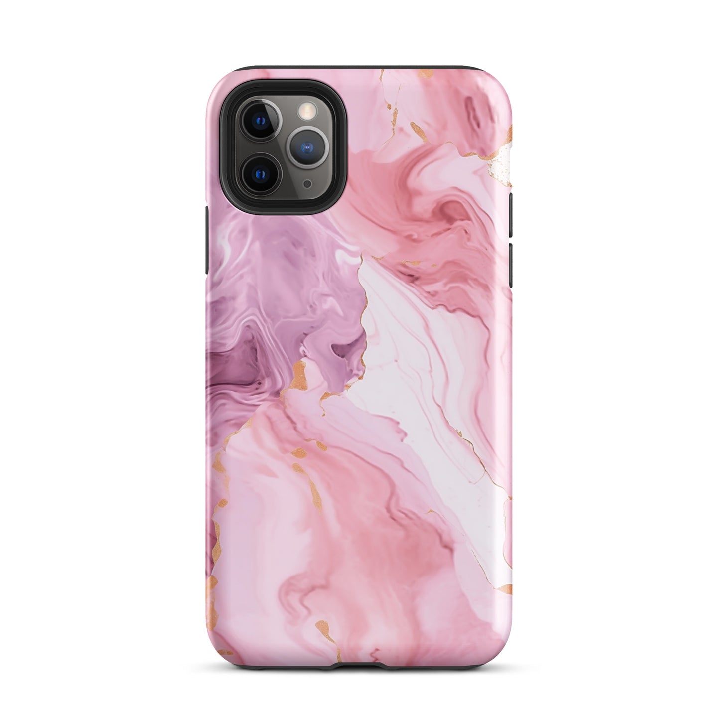 Petal Veins | Pink Marble Color Designs Tough iPhone Case