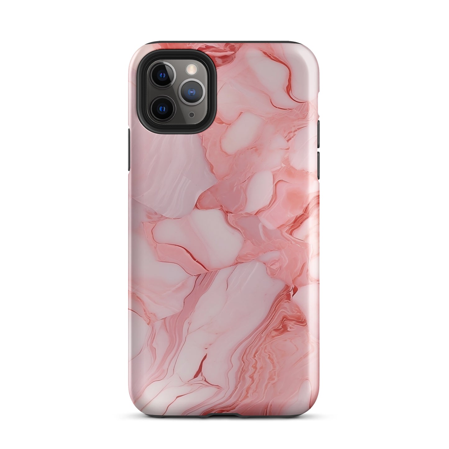 Coral Whispers | Pink & Coral Marble Design Tough iPhone Case