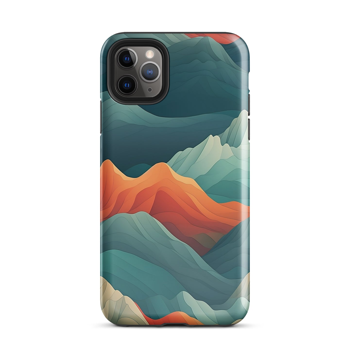 Iridescent Mountains | Multi Color Mountains Design Tough iPhone Case