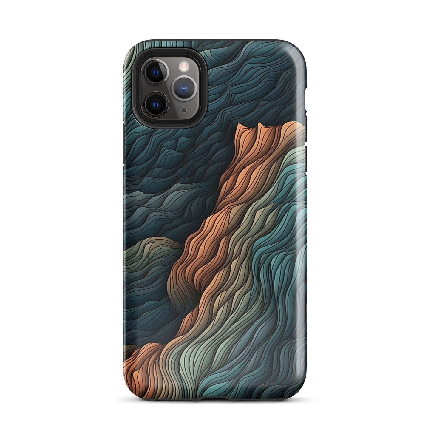 Opulent Ridges | Mountainous Ridges Multi Color Design Tough iPhone Case