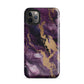 Eclipse | Black Purple & Gold Marble Tough iPhone Case