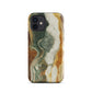 Geode Scale | Amber & Green Marble Tough iPhone Case