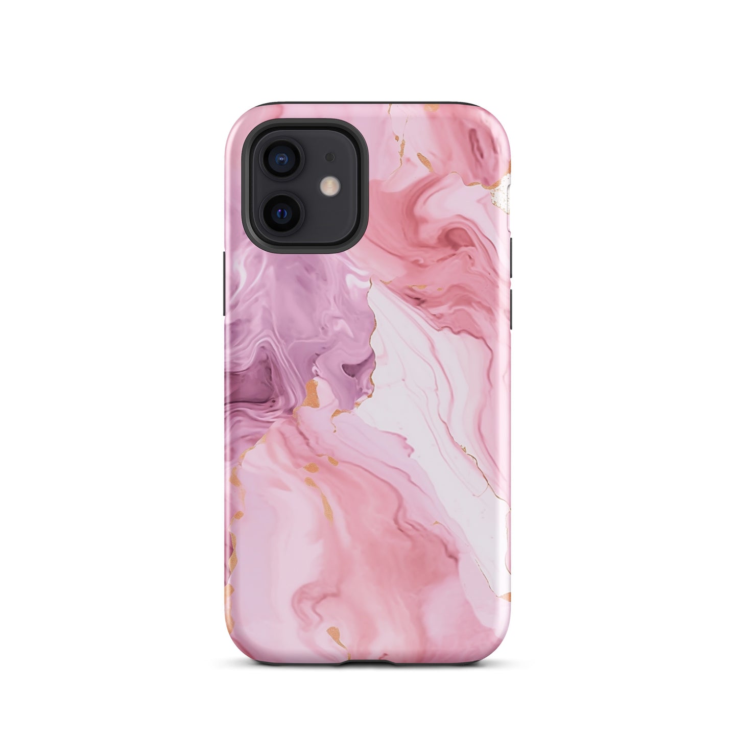 Petal Veins | Pink Marble Color Designs Tough iPhone Case