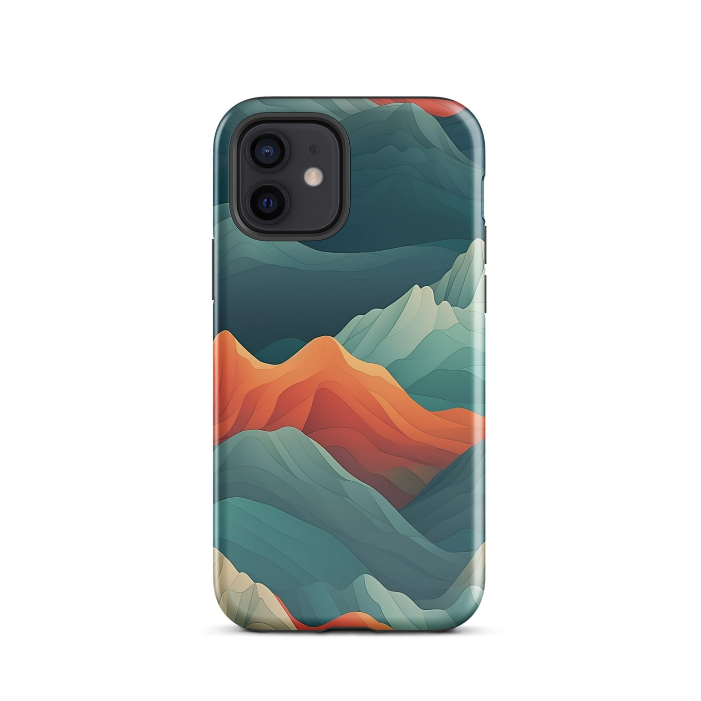 Iridescent Mountains | Multi Color Mountains Design Tough iPhone Case