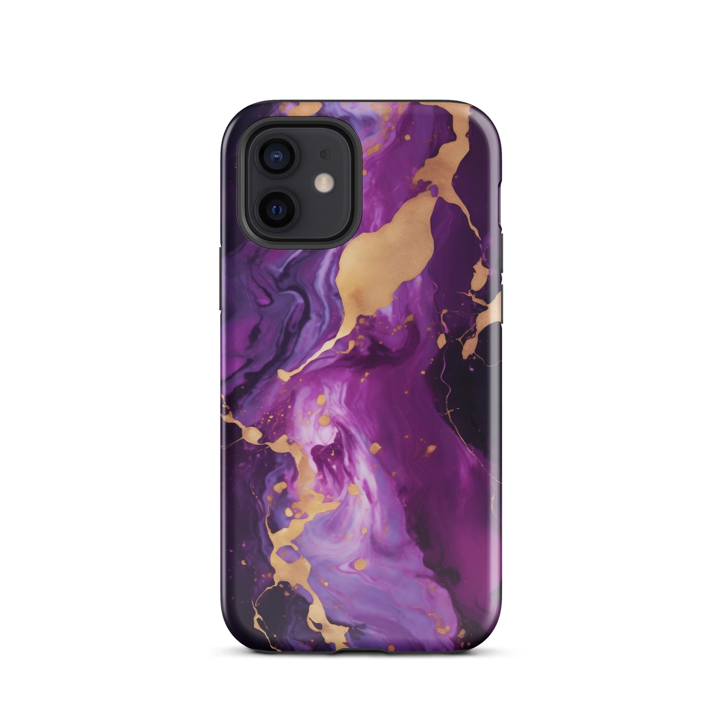 Abyss | Purple & Gold Marble Tough iPhone Case