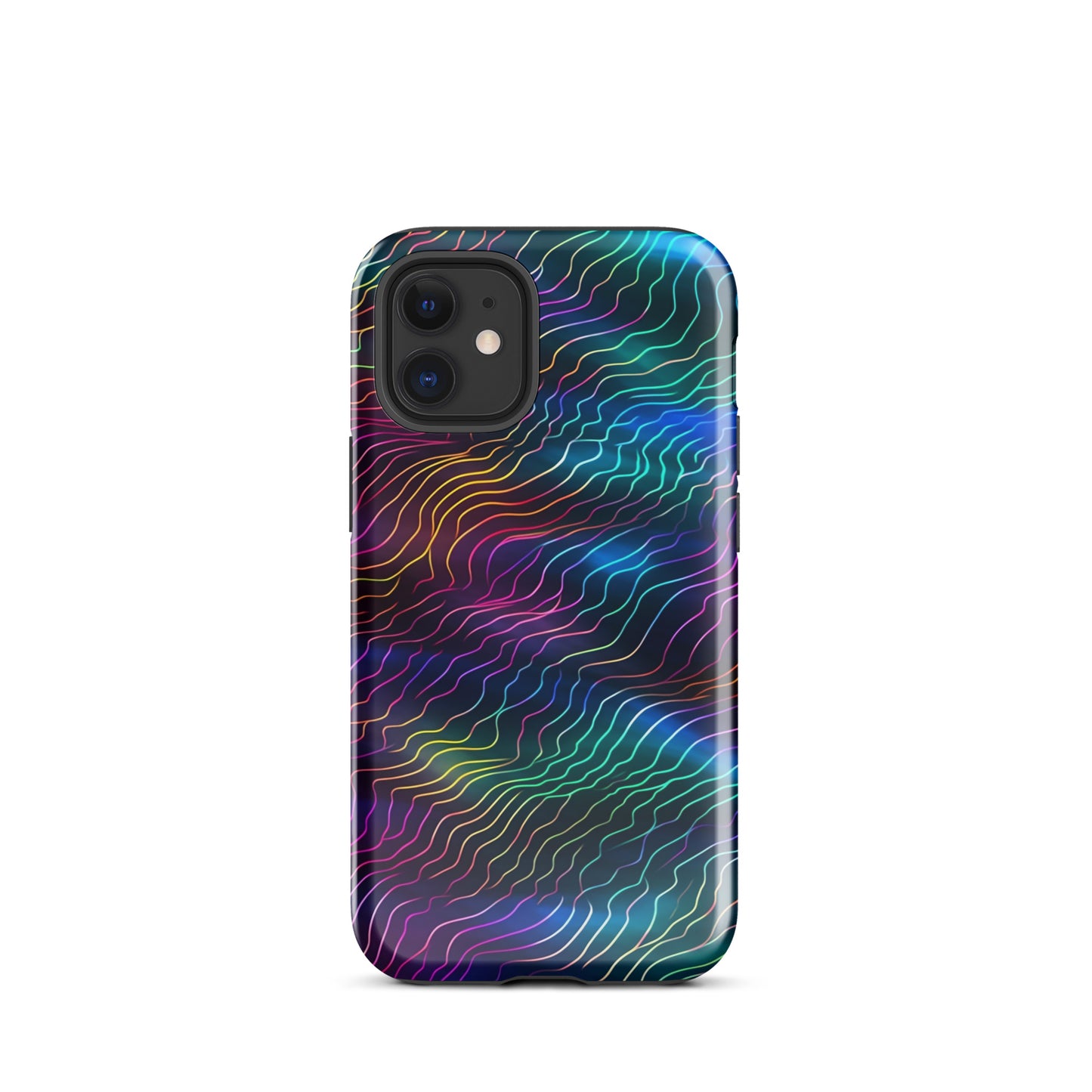 Sonic Resonance | Multi Color Dimension Sound Waves Tough iPhone Case