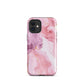 Petal Veins | Pink Marble Color Designs Tough iPhone Case