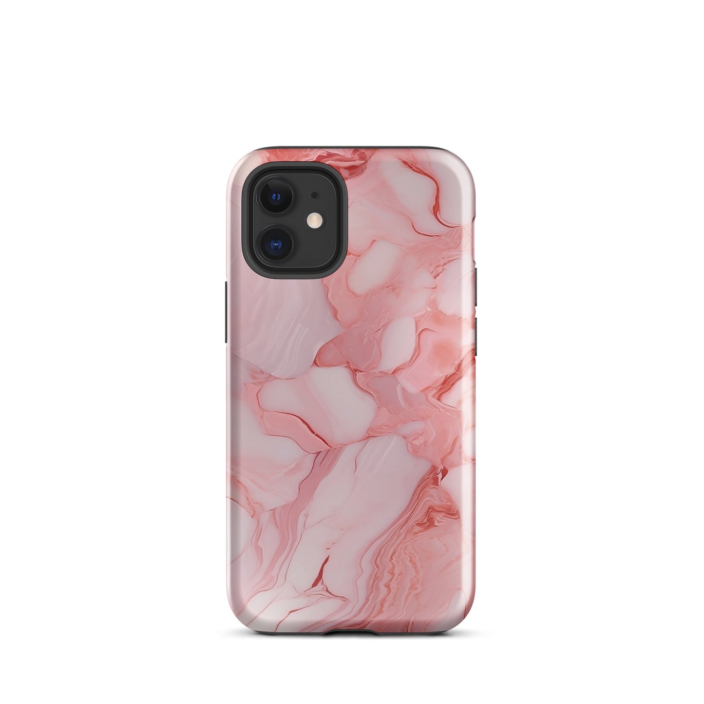 Coral Whispers | Pink & Coral Marble Design Tough iPhone Case