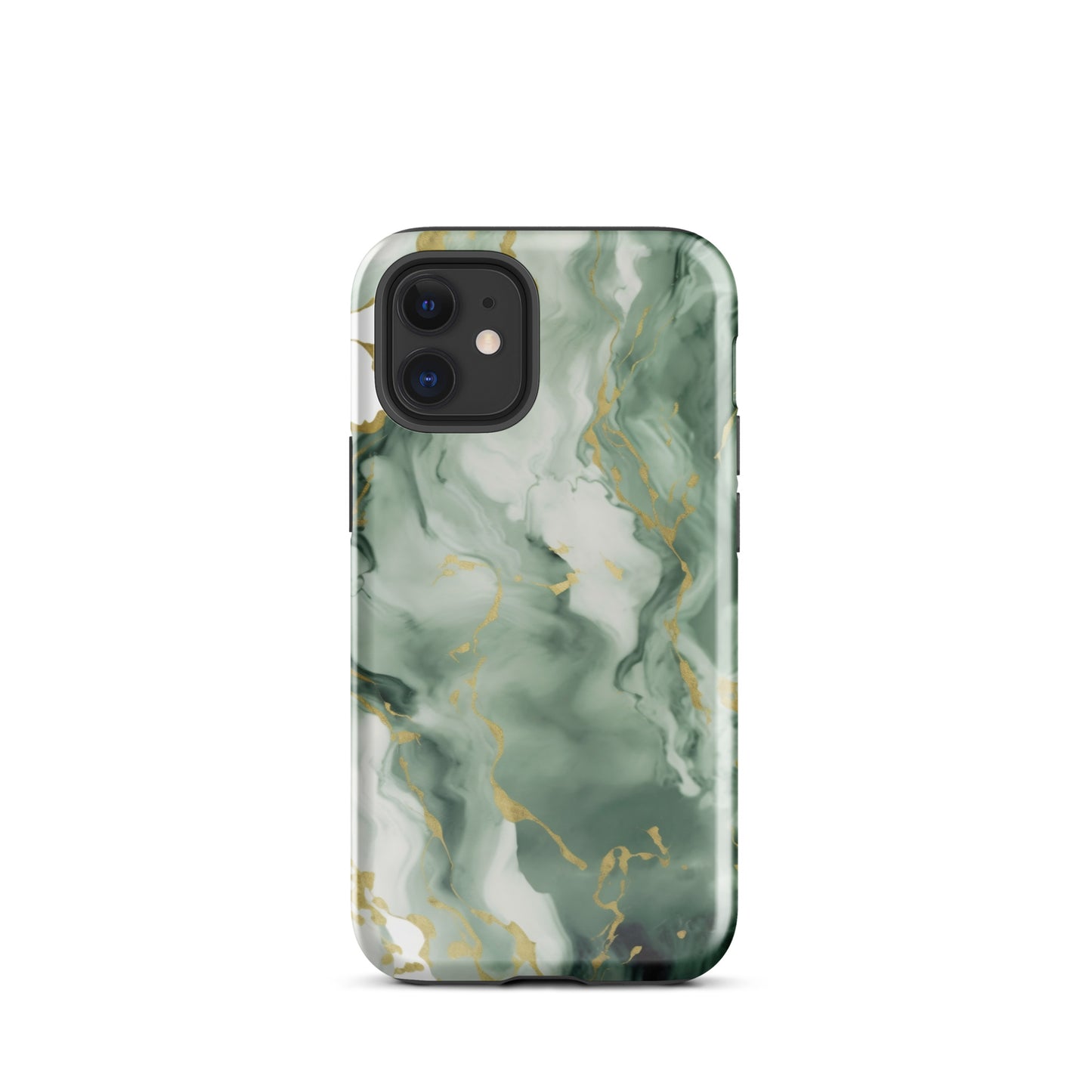 Matcha | Dark Green & Gold Tough iPhone Case