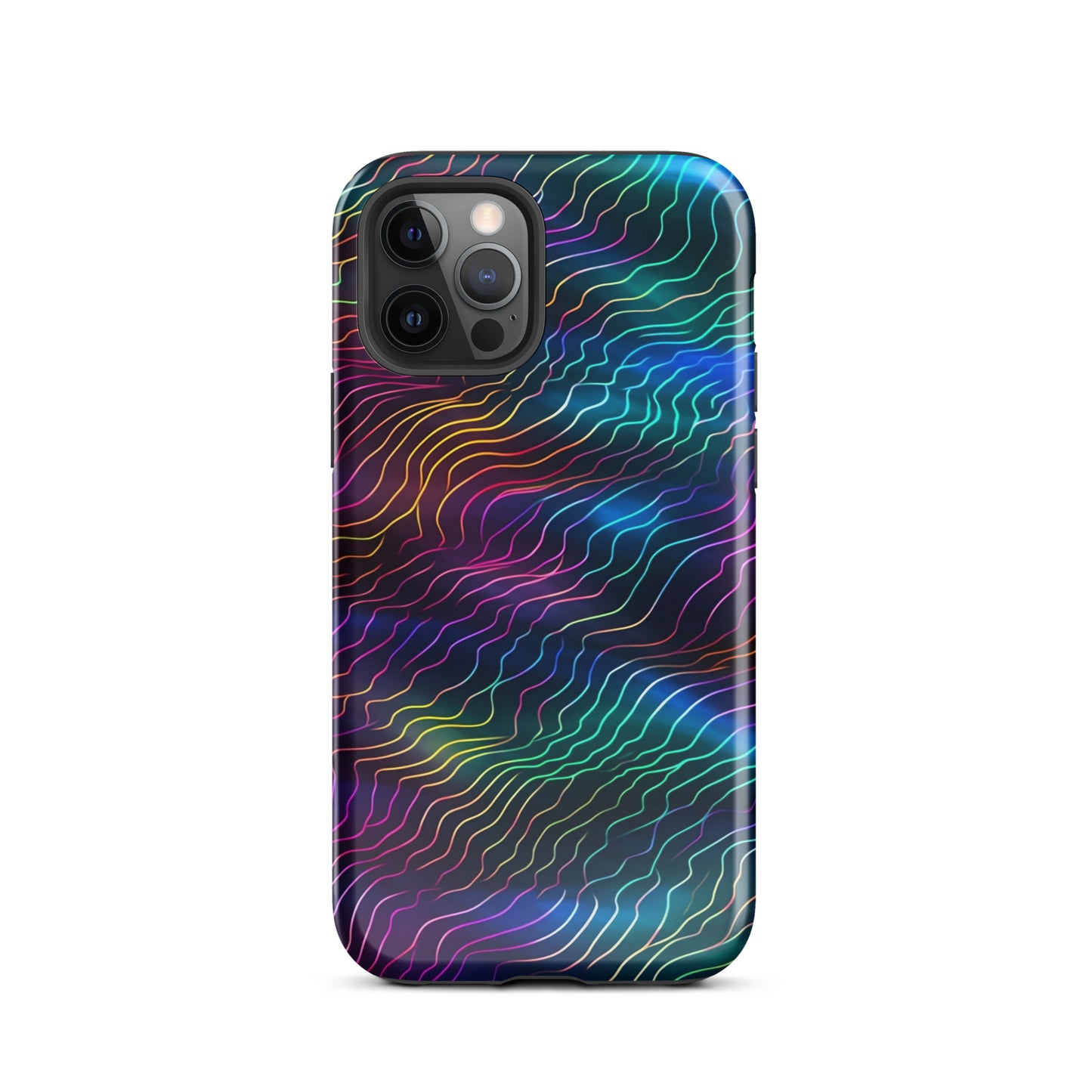 Sonic Resonance | Multi Color Dimension Sound Waves Tough iPhone Case
