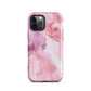Petal Veins | Pink Marble Color Designs Tough iPhone Case