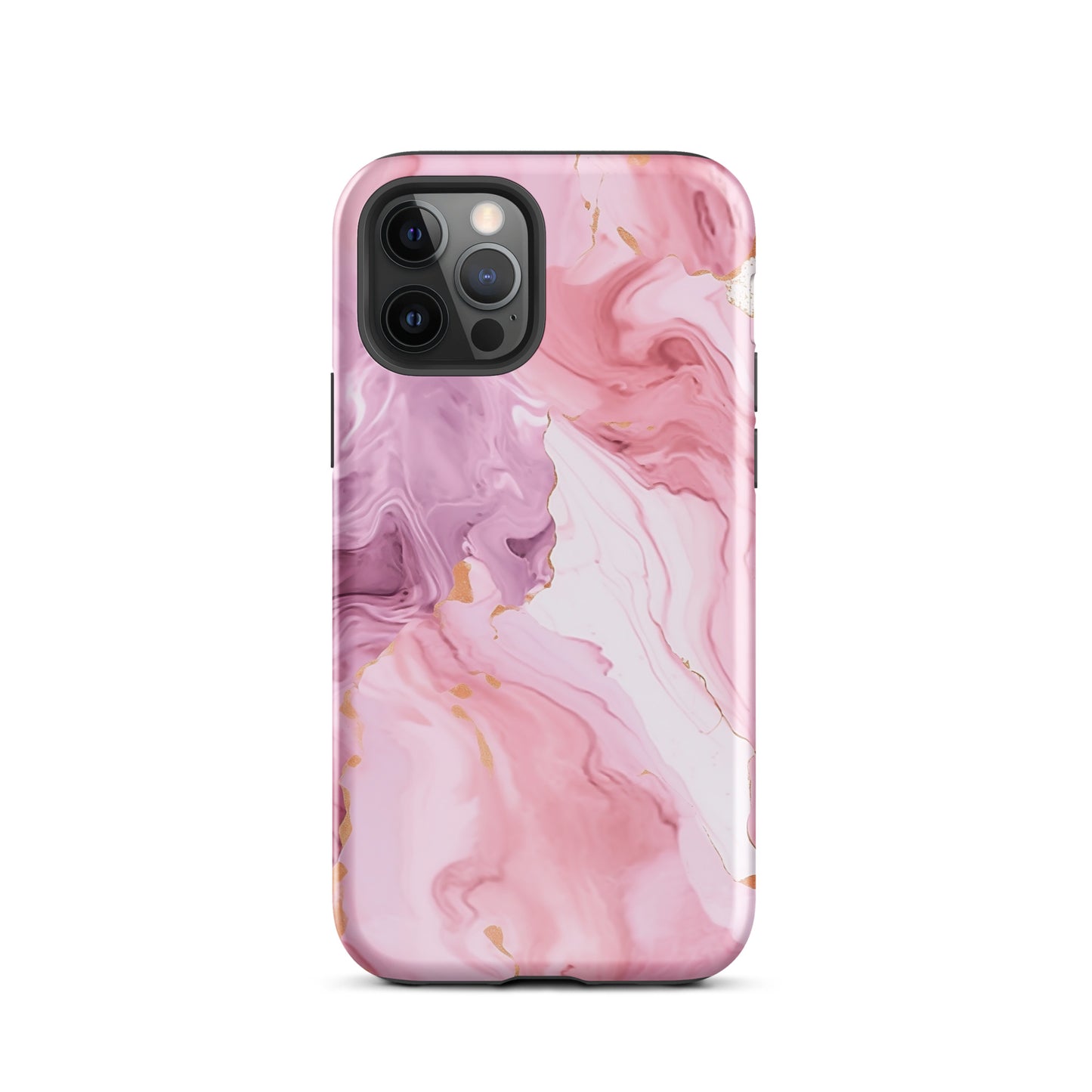 Petal Veins | Pink Marble Color Designs Tough iPhone Case