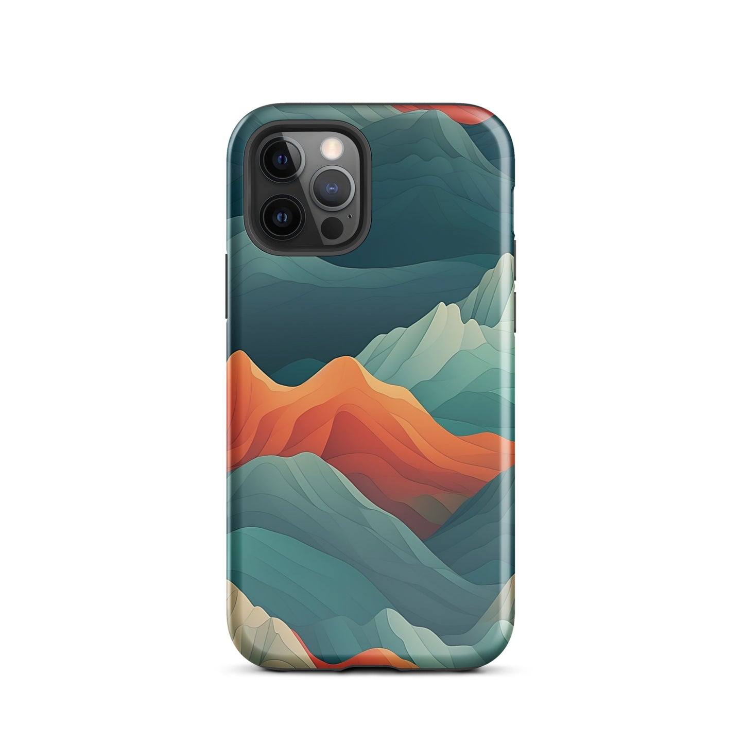 Iridescent Mountains | Multi Color Mountains Design Tough iPhone Case