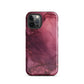 Bordeaux Pink | Dark Pink Marble Tough iPhone Case