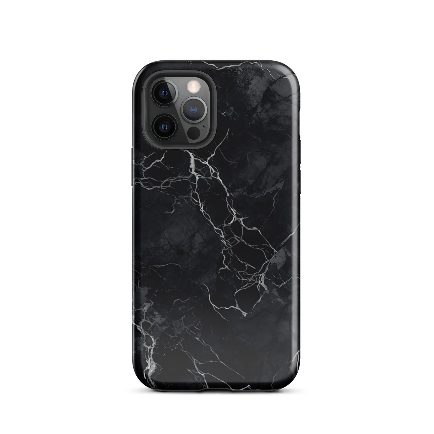 Onyx Opulence | Black Marble Design Tough iPhone Case