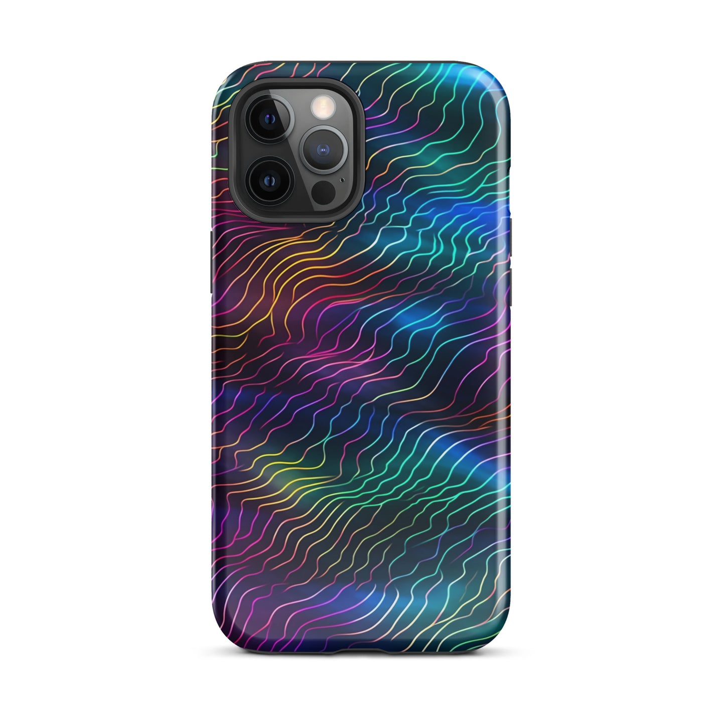 Sonic Resonance | Multi Color Dimension Sound Waves Tough iPhone Case