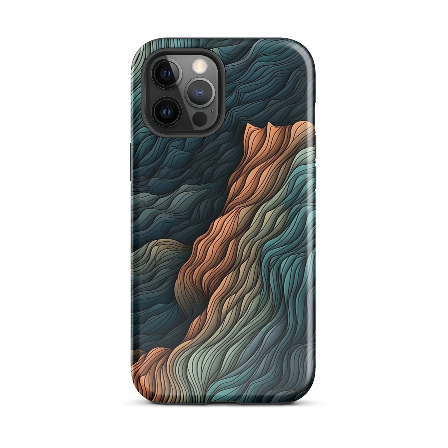 Opulent Ridges | Mountainous Ridges Multi Color Design Tough iPhone Case